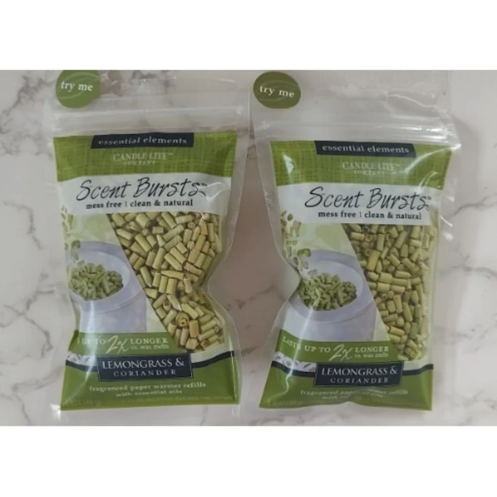 Candle Lite Company 2 Pack Scent Bursts Lemongrass And Coriander A18